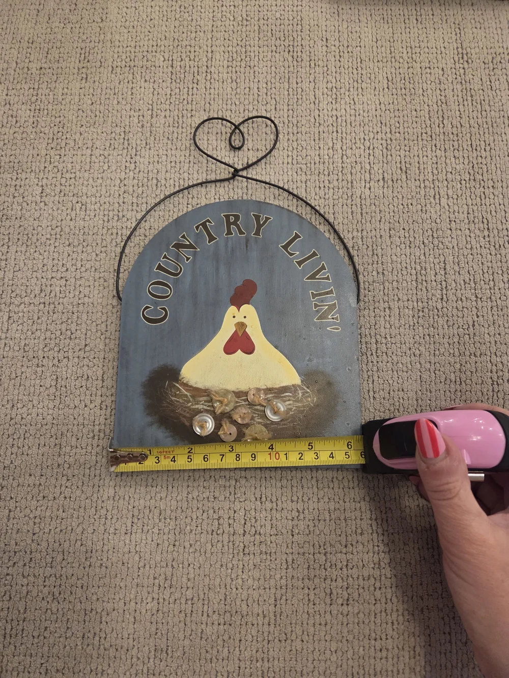 Country Livin' Yellow Chicken Wall Decor